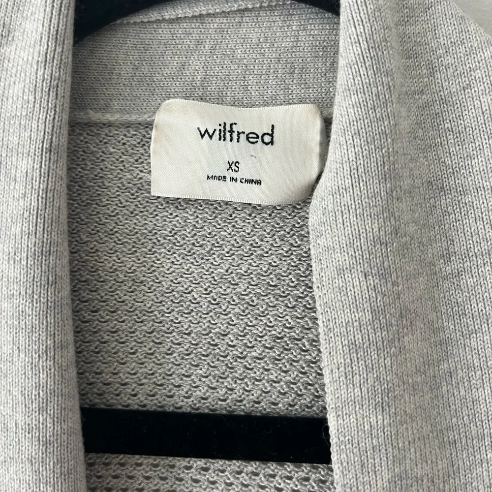 Wilfred Silk-Cotton-Blend Shawl Cardigan – Light Grey, XS